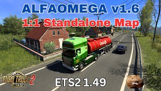 ETS2 149 Alfaomega 11 scale map v16 possibly the best ETS2 map that you may not have heard of [upl. by Valma795]