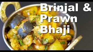 BRINJAL AND PRAWN BHAJI  MAHARASHTRIAN STYLE  visit our store  ellaroycouk [upl. by Ekalb]