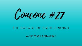 Concone 27 Accompaniment [upl. by Nekcerb]