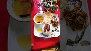 ভেজ মেনু❤️ নিরামিষ খাবার😋। food lunch shorts shortsfeed ytshorts trending thali [upl. by Bahr]