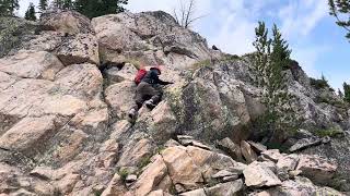 Climbing a route from Basin Lake to Fizzle Lake on the Beartooth Plateau in Montana August 2024 [upl. by Eillo]