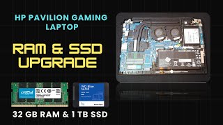 HP Pavilion Gaming Laptop RAM and SSD Upgrade  Ryzen 5600H  32 GB and 1 TB  4K [upl. by Francesca274]