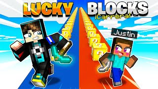 CARRERA CON MI HIJO JUSTIN DE LUCKY BLOCKS  HaroldArtistPlay [upl. by Eyanaj]