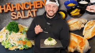 Hähnchensalat mit selbstgemachten JoghurtKräuterDressing 😋  FAST AND FAIRUZ [upl. by Akilam]