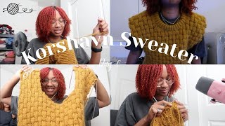 day 6  knitting and adding the collar to my korshavn sweater  daily vlog [upl. by Diad]