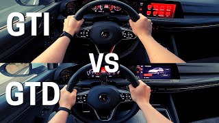 SPEED COMPARISON VW Golf GTD vs GTI Clubsport [upl. by Eclud978]