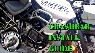 TRIUMPH TIGER CRASH BAR INSTALL GUIDE [upl. by Magas126]