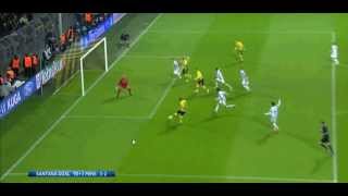 Dortmund  Malaga Champions league Santana GOAL 93 [upl. by Ulric]