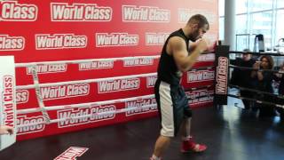 Murat Gassiev open training Moscow boxing LebedevGassiev [upl. by Drape]