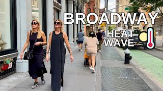 NEW YORK CITY Walking Tour 4K  BROADWAY  Summer Walk Heat Wave [upl. by Liborio436]