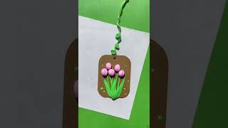 Diy clay home decor idea 💚✨ diy clay craft shrots [upl. by Aikemat814]