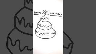 How to draw Cake 🎂 Easy shorts [upl. by Kcirdet606]