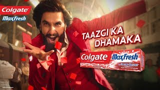 Colgate MaxFresh Taazgi Express with Ranveer Singh Tel [upl. by Darcie627]