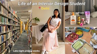 UNI VLOG📖 my 5am productive morning routine interior design student in India late night study🌱 [upl. by Unam]