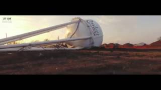 Drone Shots of Rowlett Tx Historic Tornado Damaged Water Tower [upl. by Amekahs797]