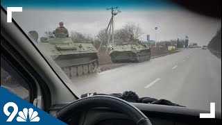 Ukraine Military tanks seen in Mariupol [upl. by Aniral516]