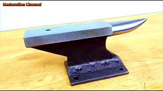 A SECTION OF RAIL CAN BE TURNED INTO AN ANVIL AFTER A FEW GRINDINGS  TURNING WASTE INTO TREASURE [upl. by Cutcliffe166]