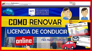 Cómo RENOVAR la LICENCIA DE CONDUCIR por Internet en Venezuela 🚗 [upl. by Mohr656]