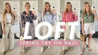 LOFT SPRING TRY ON HAUL 2024  40 OFF 💕 SALE  Affordable Spring Outfits Workwear Looks [upl. by Haduhey463]