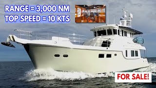 2995M NORDHAVN 63 Liveaboard TRAWLER YACHT For Sale  MY Amnesia [upl. by Darreg]