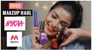 HUGE Nykaa amp Myntra SALE Makeup HAUL  Shalini Mandal [upl. by Attenol]