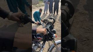 Peter Diesel Engine Start With Honda 125cc Bike youtubeshorts uk viral viralvideo experiment [upl. by Bunny]