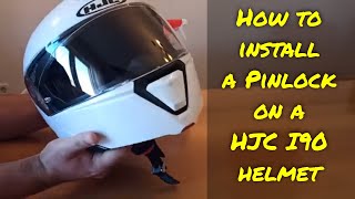 How to install a Pinlock visor on a HJC I90 helmet [upl. by Zetana]