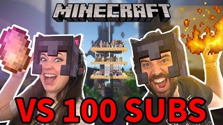 We Battle 100 Subscribers Minecraft Headwars [upl. by Hole]