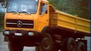 Old Mercedes trucks at the factory field test60s80s [upl. by Ylrebme429]