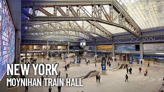 Inside Moynihan Train Hall Walking Tour  New Penn Station in New York USA [upl. by Nedroj]