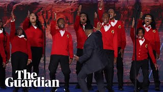 Gospel version of US national anthem receives standing ovation at Democratic convention [upl. by Aubrie508]