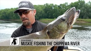 Fishing the Chippewa River for MOMMA MUSKIE  Episode 2 [upl. by Dorita]