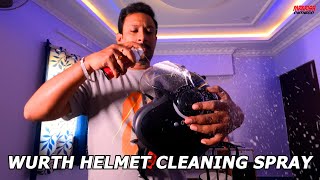 How to Clean your Helmet Fast  Wurth Helmet Cleaner Review  How to use  Best Helmet Cleaner [upl. by Aihsik681]