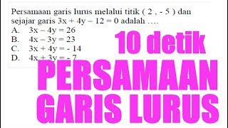 Persamaan Garis Lurus Saling Sejajar dan Tegak Lurus [upl. by Hesler]