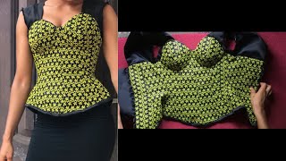 How to cut and sew a corset top with waist snatching  Detailed tutorial  Part Two [upl. by Mazurek]