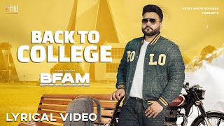 Back To College Lyrical Video Kulbir Jhinjer  Tarsem Jassar  Rubal  BFAM  Latest Punjabi Song [upl. by Enidan]