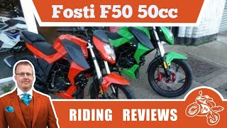 Fosti f50 50cc sports moped test ride review [upl. by Cheke457]