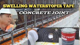 how to fix Swelling Waterstop Tape on concrete joint horizontal amp vertical [upl. by Ytirev621]