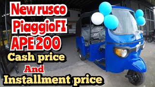 New Rusco Piaggio Ape city 200cc  installment price and SRP [upl. by Sherman]