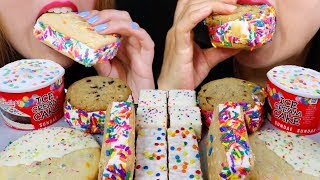 ASMR BIRTHDAY CAKE ICE CREAM CAKE BITES CONFETTI COOKIES ICE CREAM SUNDAE 리얼사운드 먹방  KimampLiz ASMR [upl. by Nylatsyrk]