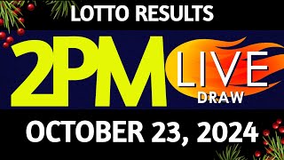 Lotto Result Today 200 pm draw October 23 2024 Wednesday PCSO LIVE [upl. by Blancha]