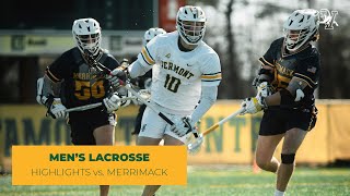 Mens Lacrosse Vermont vs Merrimack 33024 [upl. by Assiren611]