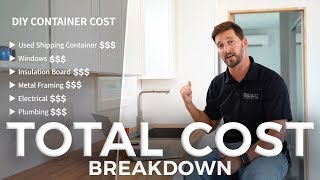 40ft DIY Shipping Container Home Total Cost Breakdown [upl. by Ecirtam]