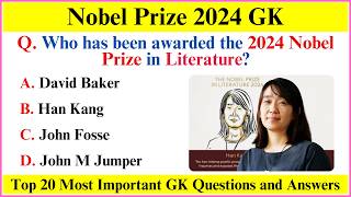 Nobel Prize 2024  Nobel Prize 2024 Current Affairs  2024 Nobel Prize Winners [upl. by Nollaf]