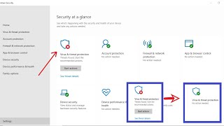 windows 10 virus and threat protection start actions [upl. by Atekihs405]