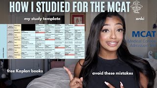 how i studied for the MCAT 2024 FREE kaplan books study schedule  more [upl. by Yazbak444]