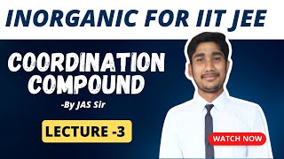 Coordination Chemistry L3  IUPAC Nomenclature  1  Inorganic Chemistry for IIT JEE  By JAS Sir [upl. by Ranip]