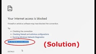 How to fix Your Internet access is blocked ERRNETWORKACCESSDENIED chrome  Unblock Internet [upl. by Freeland]