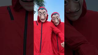 Money Heist vs Police 97 moneyheist parkour police escape shorts slohey [upl. by Izmar]