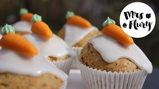 Vegane Karotten Muffins  Super saftig und lecker  Vegan backen [upl. by Okoyk]